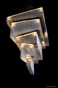 Geometric Storm: Modern chandelier
