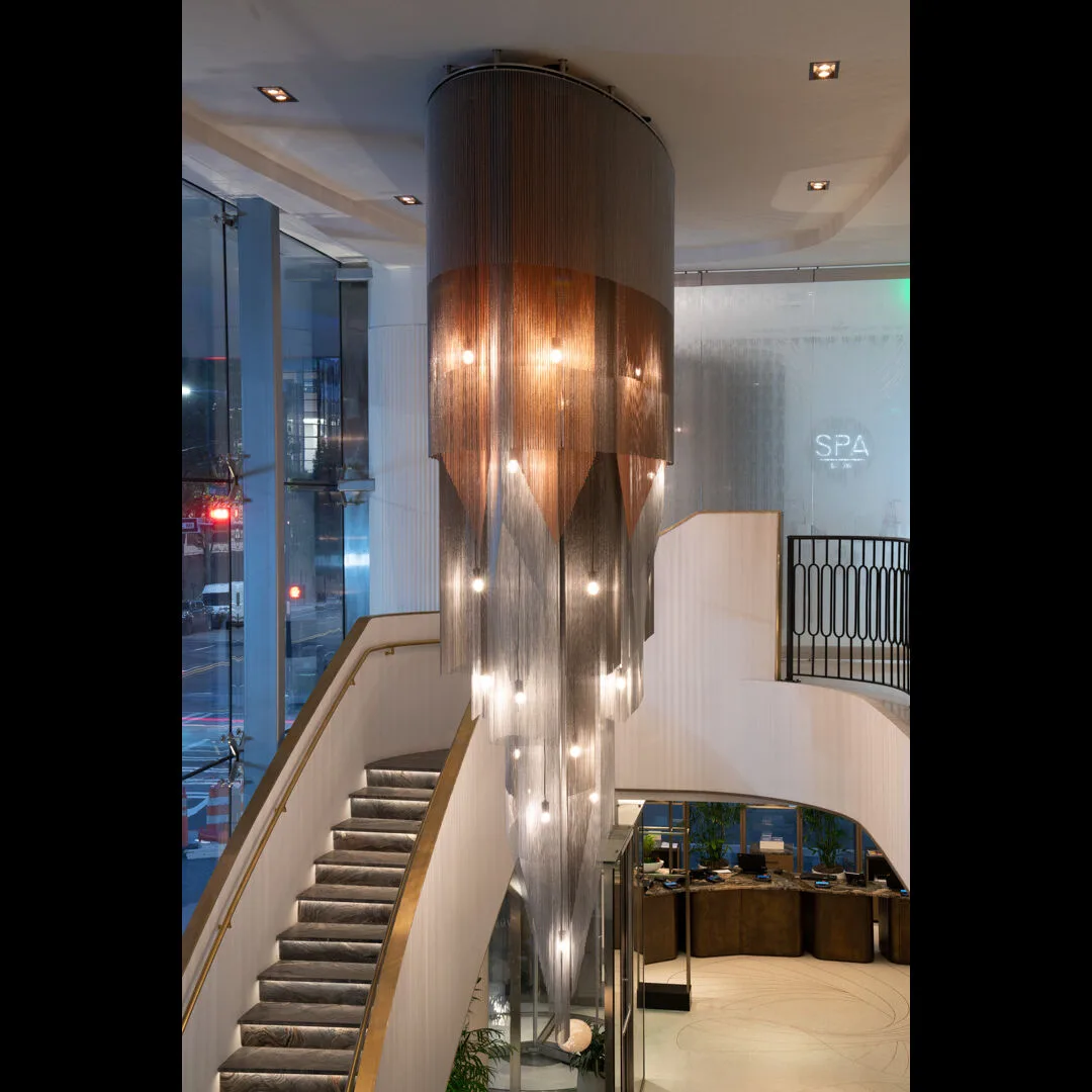 Bespoke Hospitality Lighting by willowlamp in the JW Marriott Hotel Lobby in Charlotte