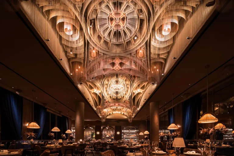 Engineering Sculptural Light: Inside the Cathedrale Las Vegas Ceiling Art Installation Cathedrale Ceiling Architectural Photographer Michael Tessler 2